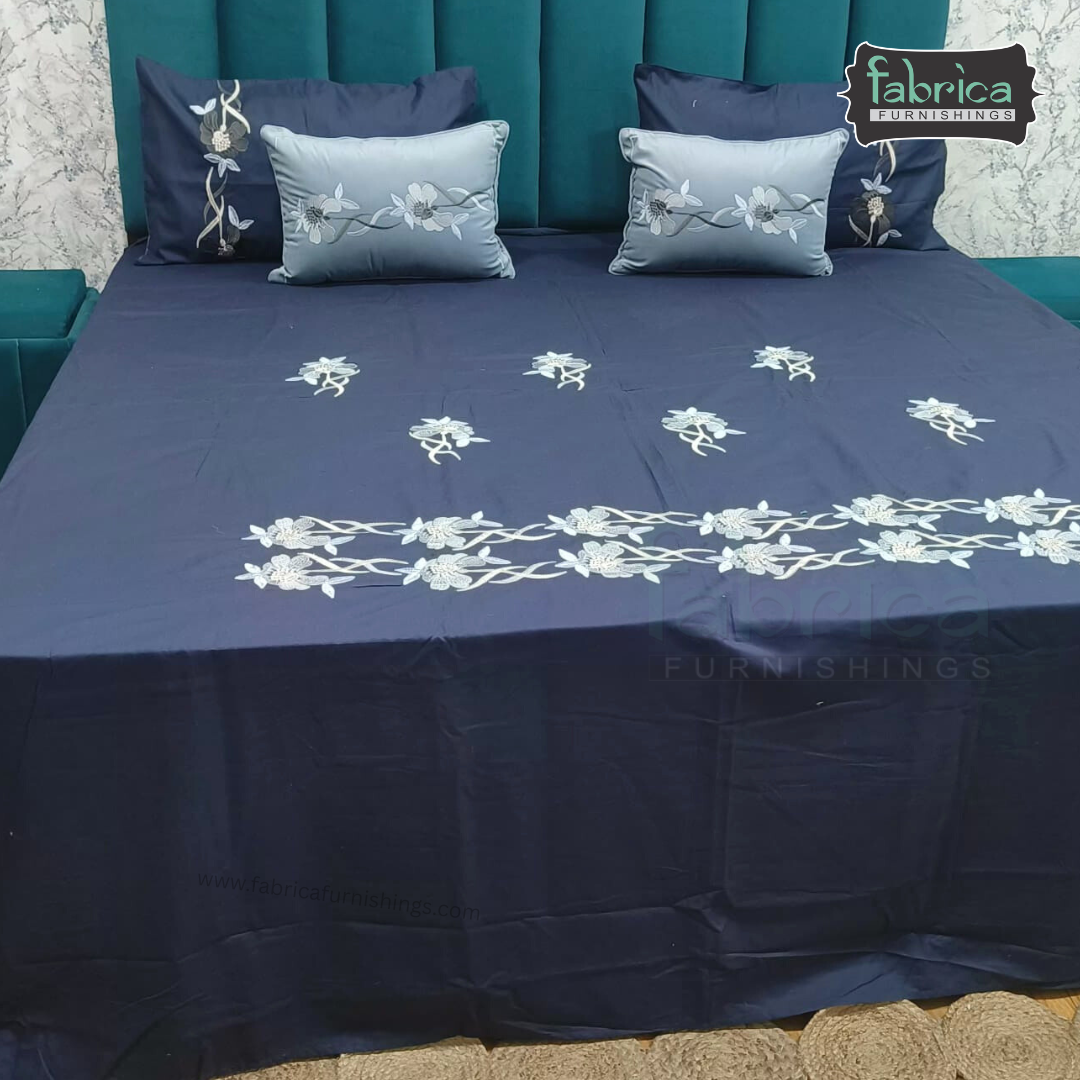 Monarch Designer Embroidered 5 Piece Bedding Set