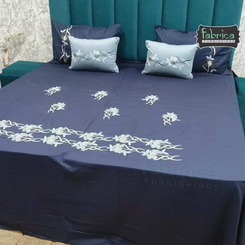 Monarch Designer Embroidered 5 Piece Bedding Set