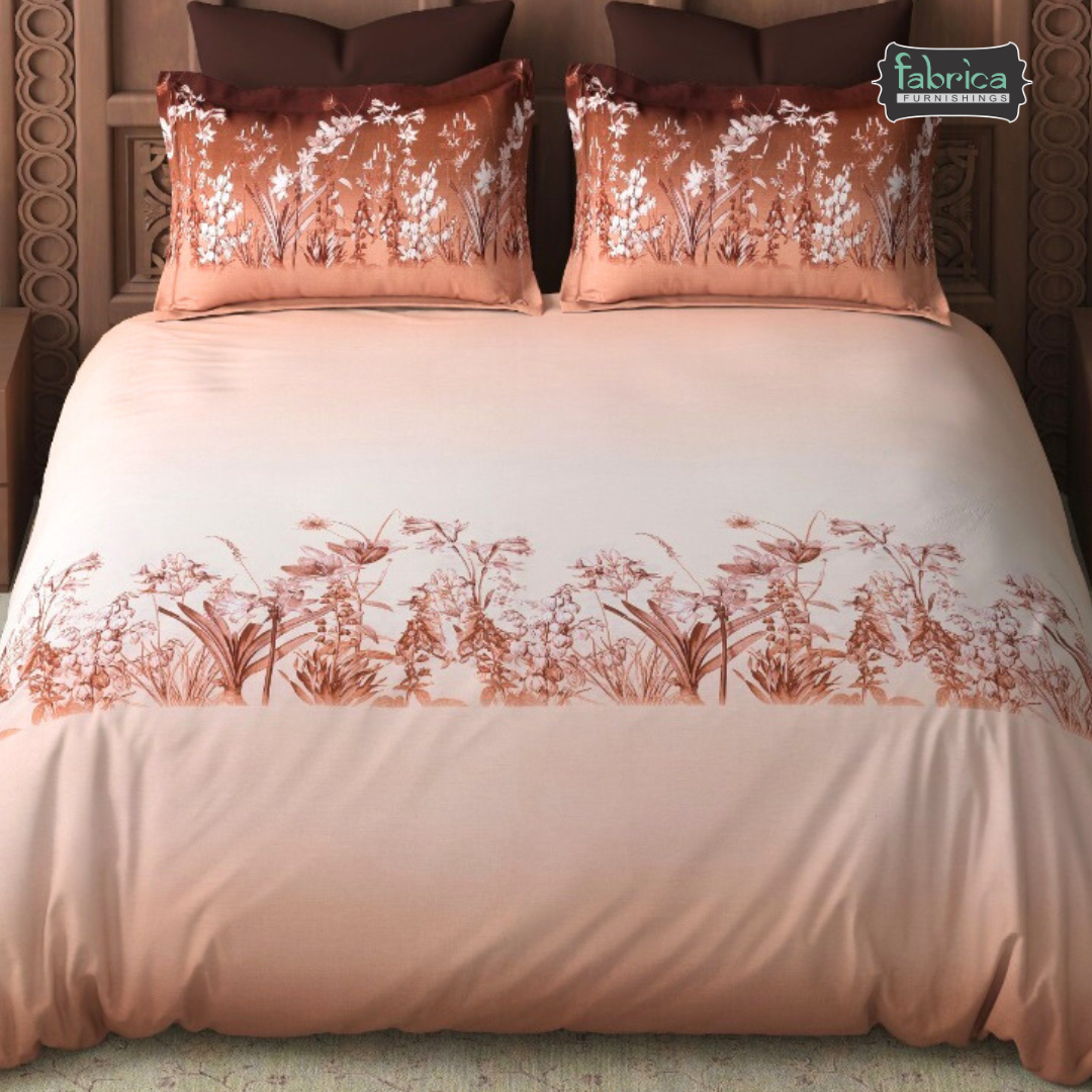 Heritage Ombre Printed 300 Tc Premium Pure Cotton King Size Bedsheet
