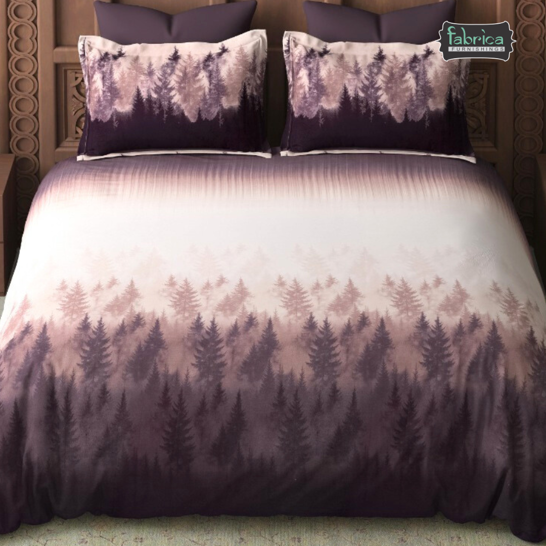 Heritage Ombre Printed 300 Tc Premium Pure Cotton King Size Bedsheet
