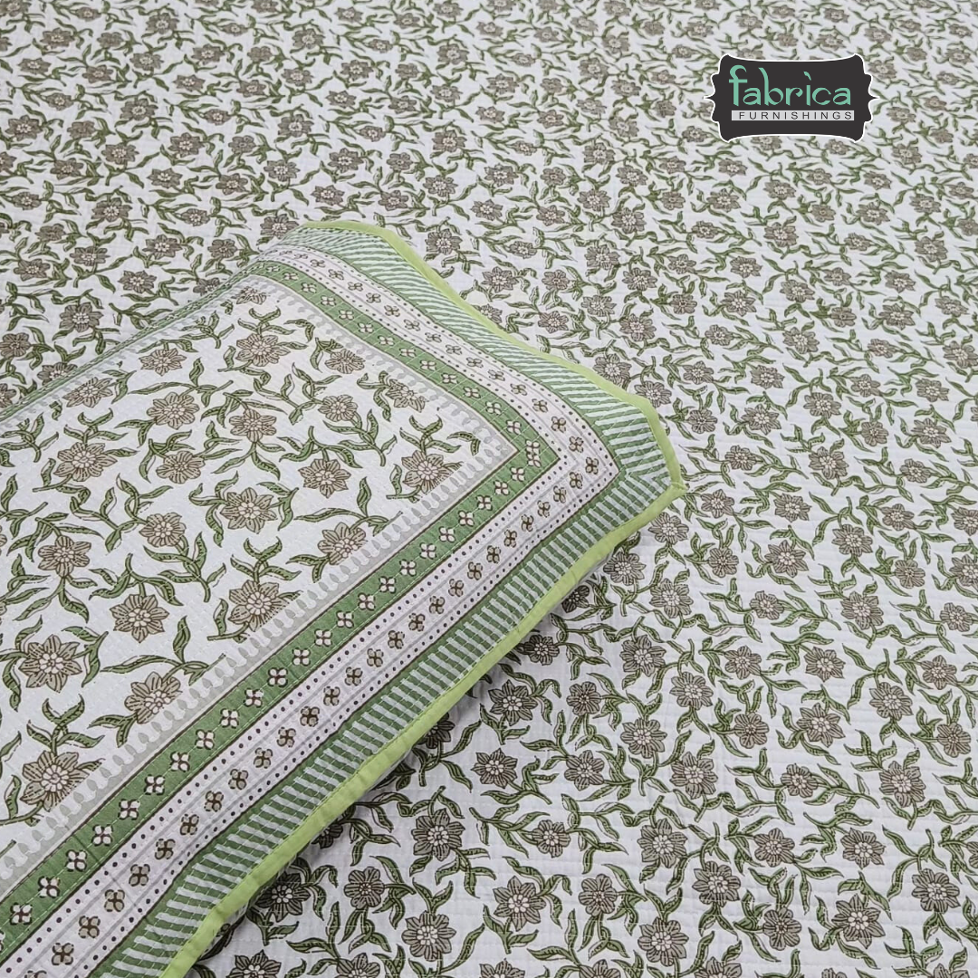 Rajwada Handblock Quilted Reversible Pure Cotton Bedcover