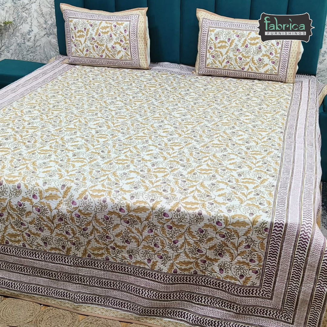 Rajwada Handblock Quilted Reversible Pure Cotton Bedcover