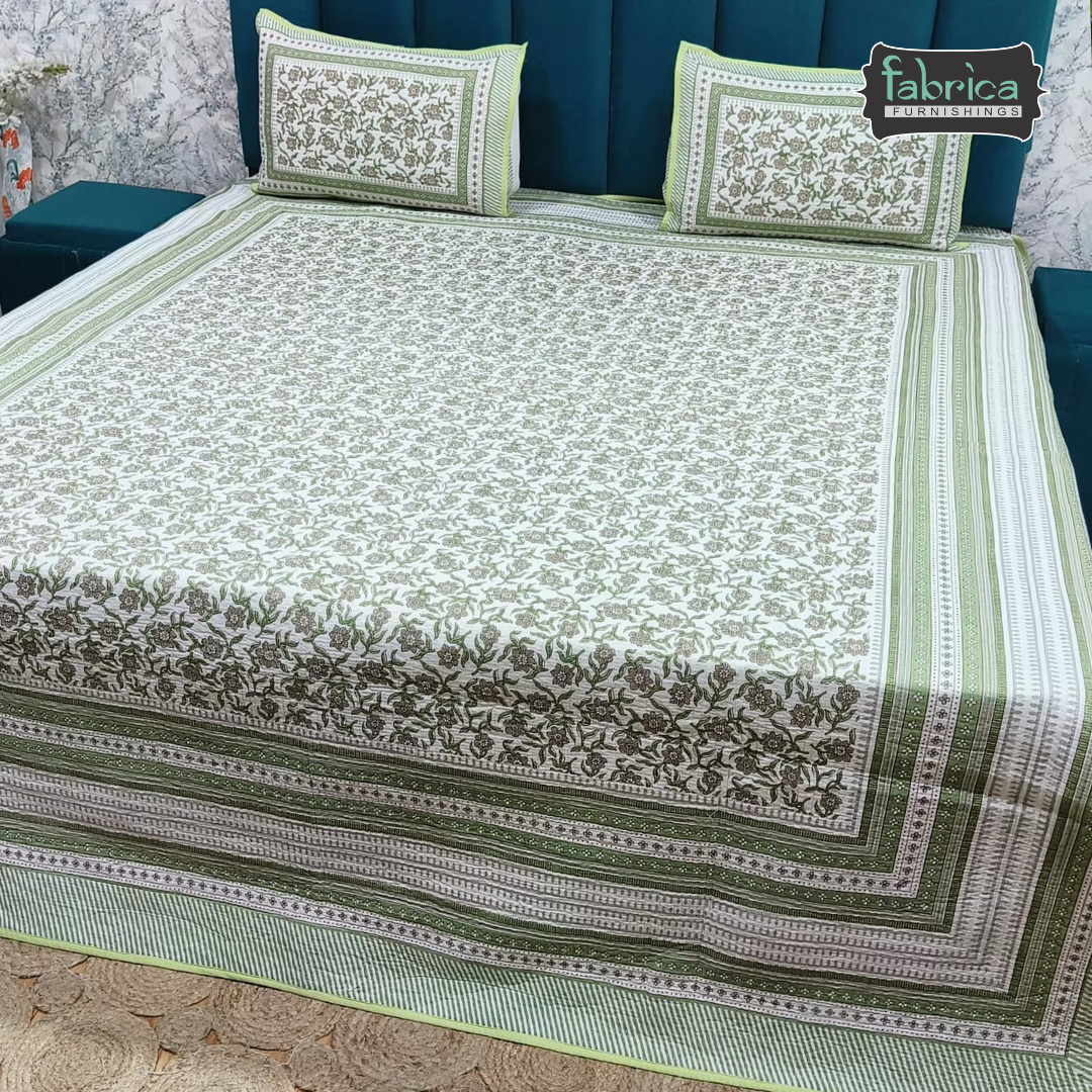 Rajwada Handblock Quilted Reversible Pure Cotton Bedcover