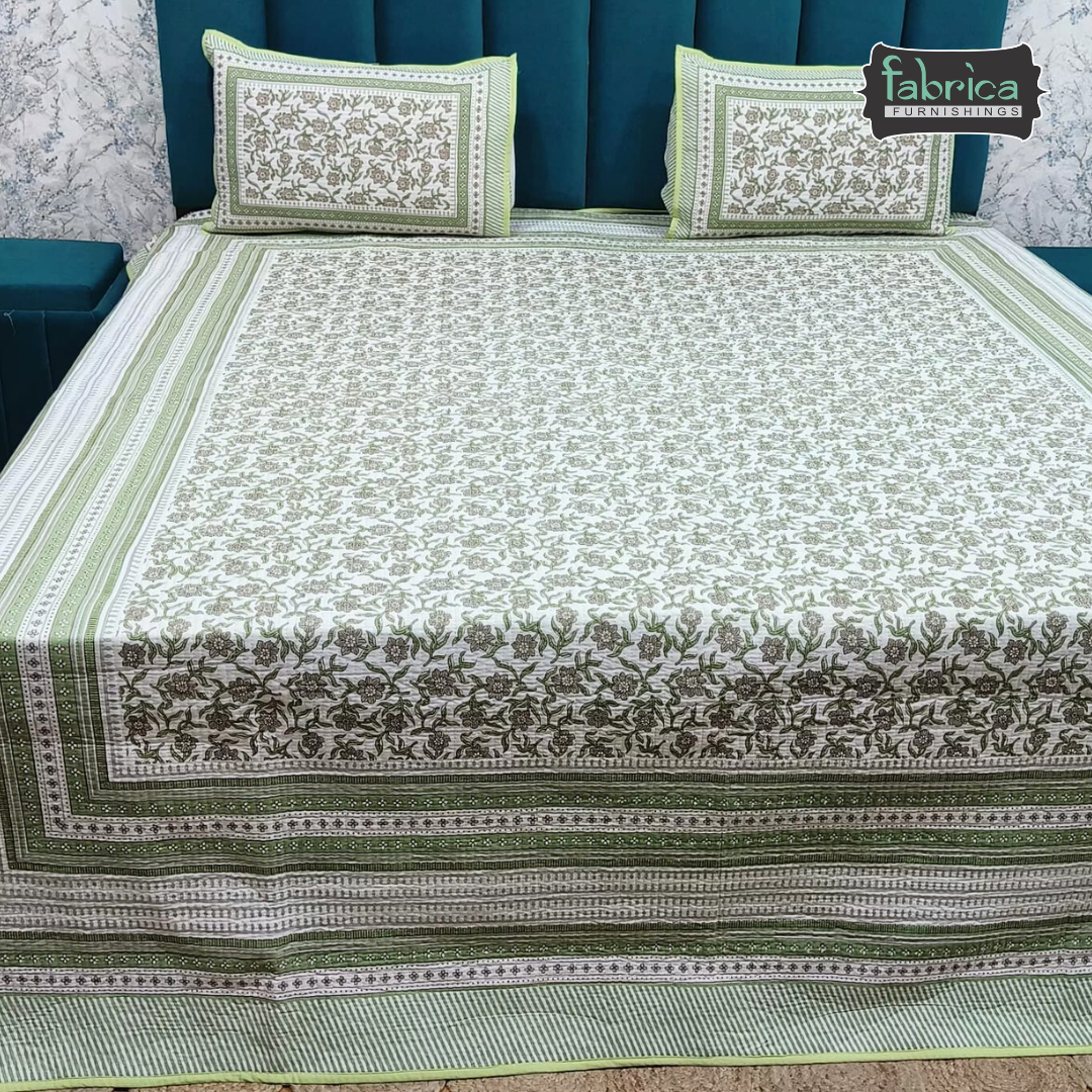 Rajwada Handblock Quilted Reversible Pure Cotton Bedcover