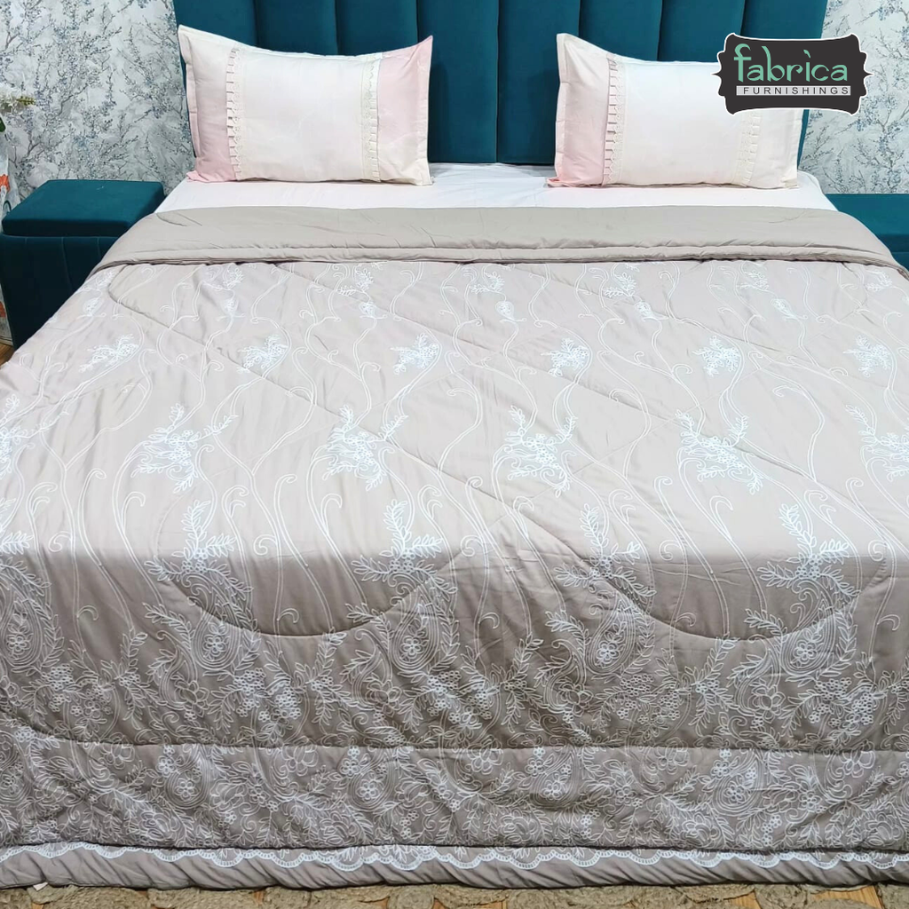 Blossom Imported Pure Cotton King Size Embroidered Comforter