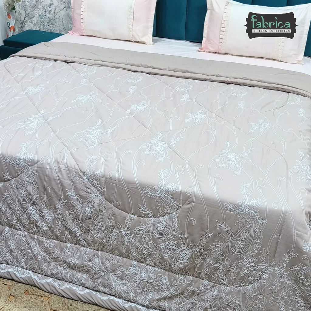 Blossom Imported Pure Cotton King Size Embroidered Comforter