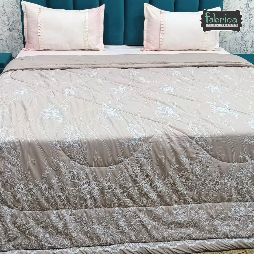 Blossom Imported Pure Cotton King Size Embroidered Comforter