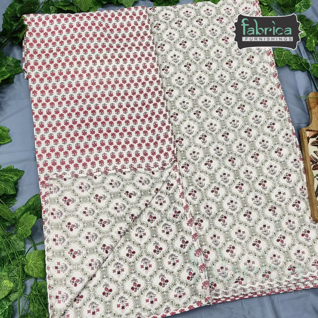 Navrang Pure Cotton Soothing Single Duvet  Pair (TEHAR)