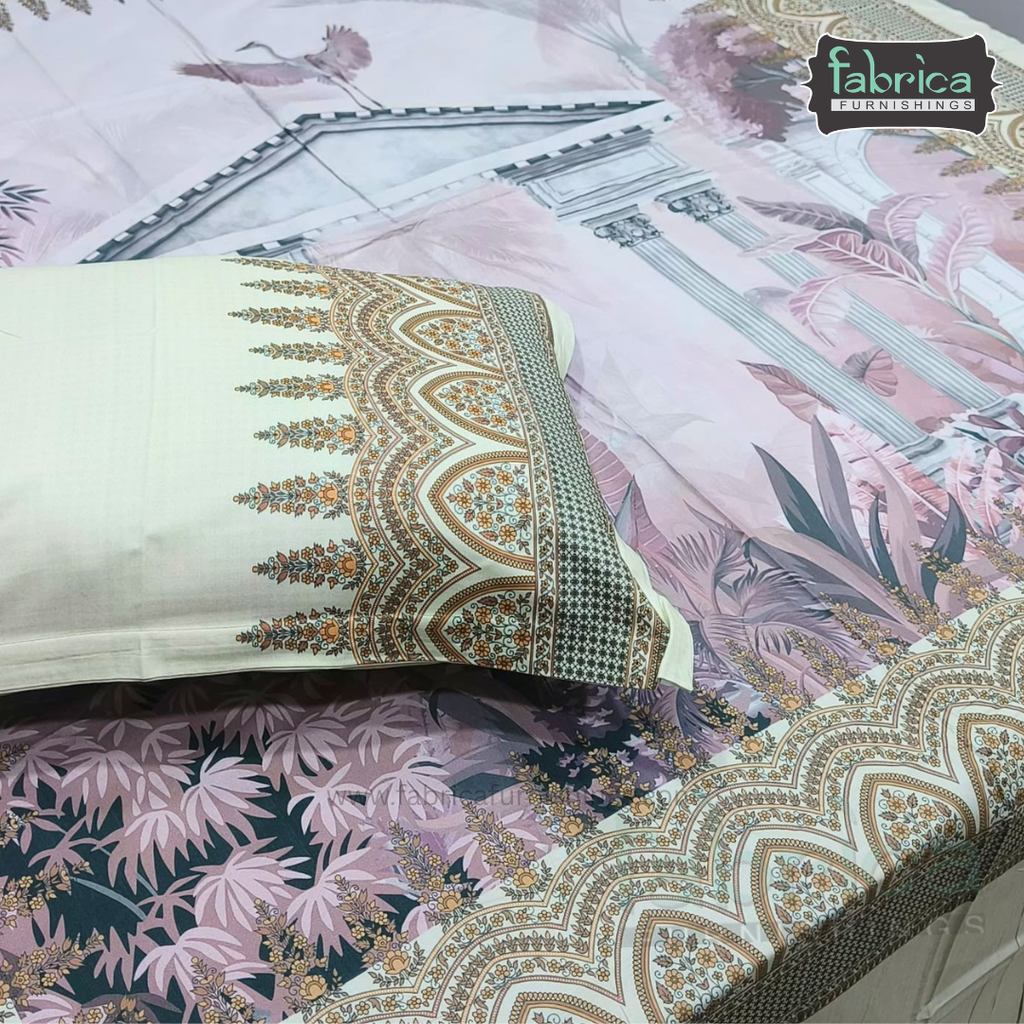 Digital Raga Printed King Size (400 Tc) Pure Cotton Bedsheet