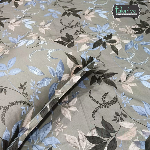 Abstract Dark Base Printed Premium Pure Cotton King Size Bedsheet