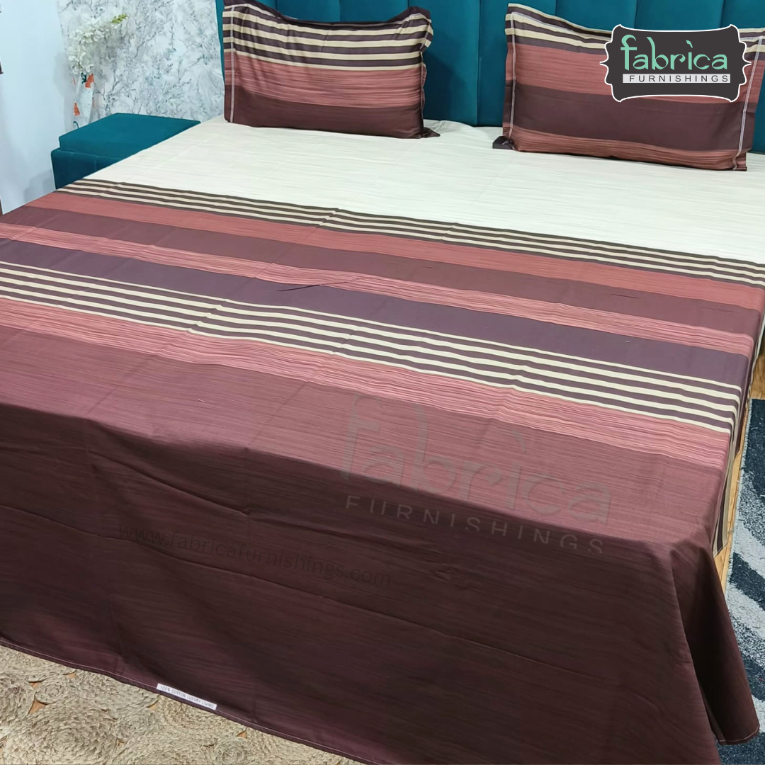 Abstract Dark Base Printed Premium Pure Cotton King Size Bedsheet