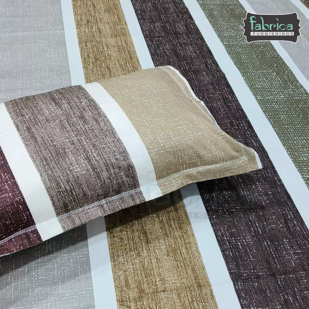 Abstract Dark Base Printed Premium Pure Cotton King Size Bedsheet