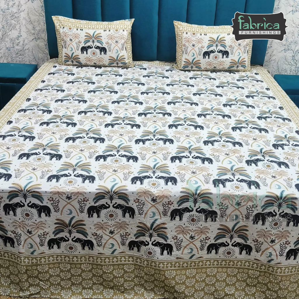 Royal Rajasthani Handblock Print pure Cotton Double Bed Sheets