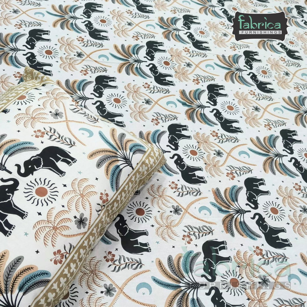 Royal Rajasthani Handblock Print pure Cotton Double Bed Sheets