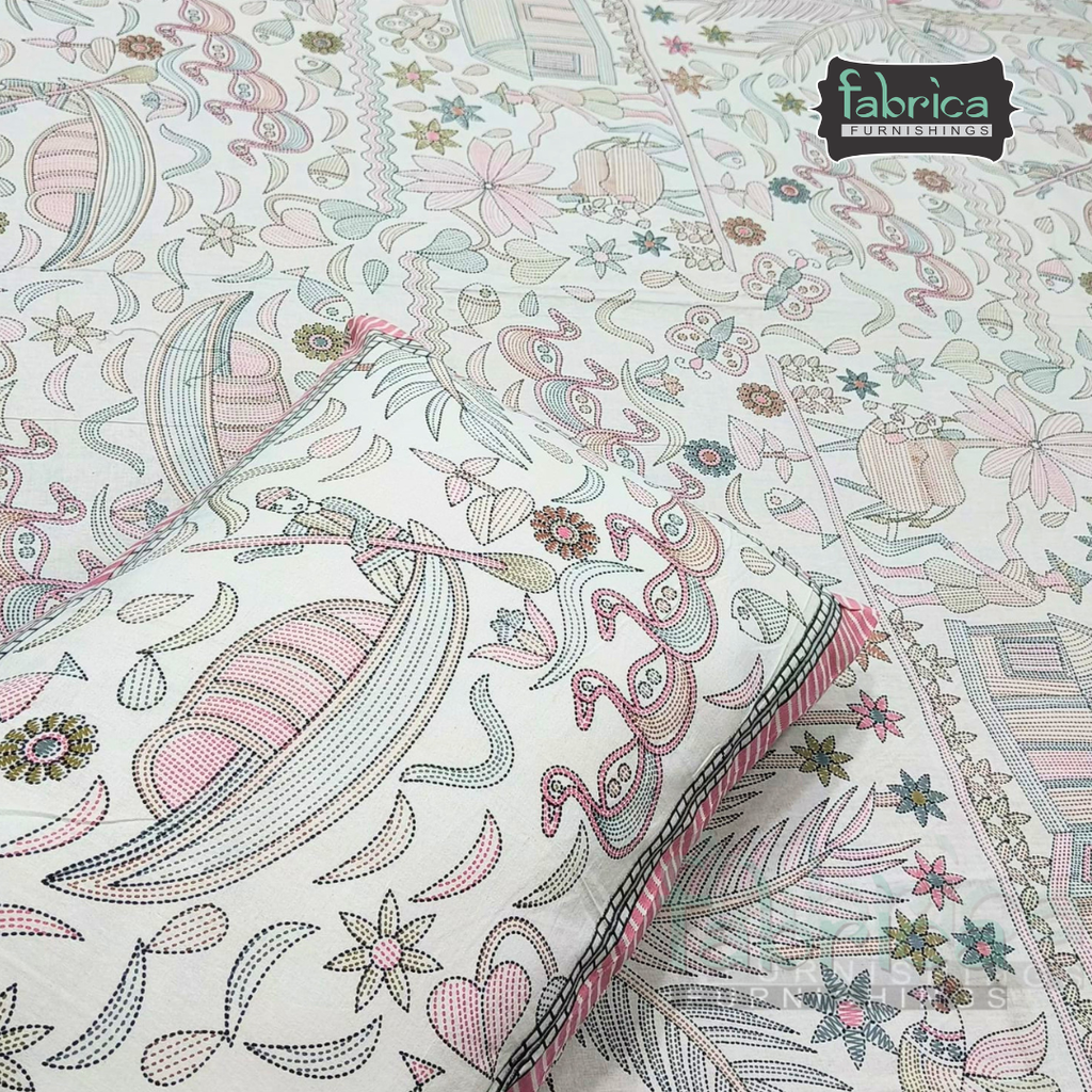 Royal Rajasthani Handblock Print pure Cotton Double Bed Sheets\