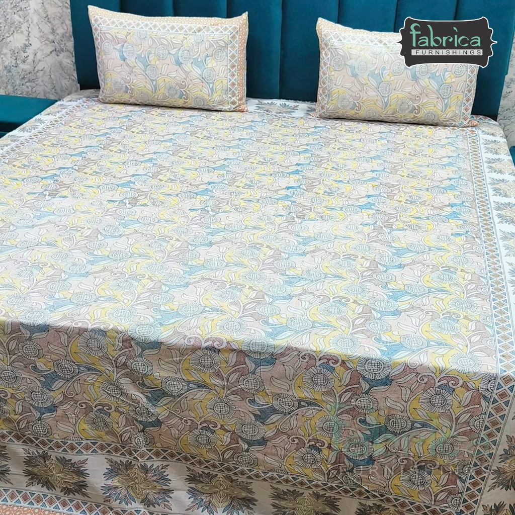 Royal Rajasthani Handblock Print pure Cotton Double Bed Sheets