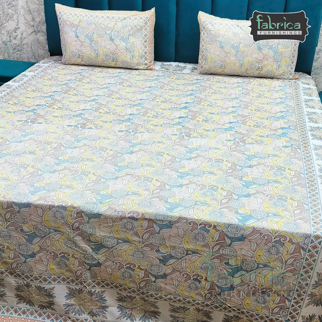 Royal Rajasthani Handblock Print pure Cotton Double Bed Sheets