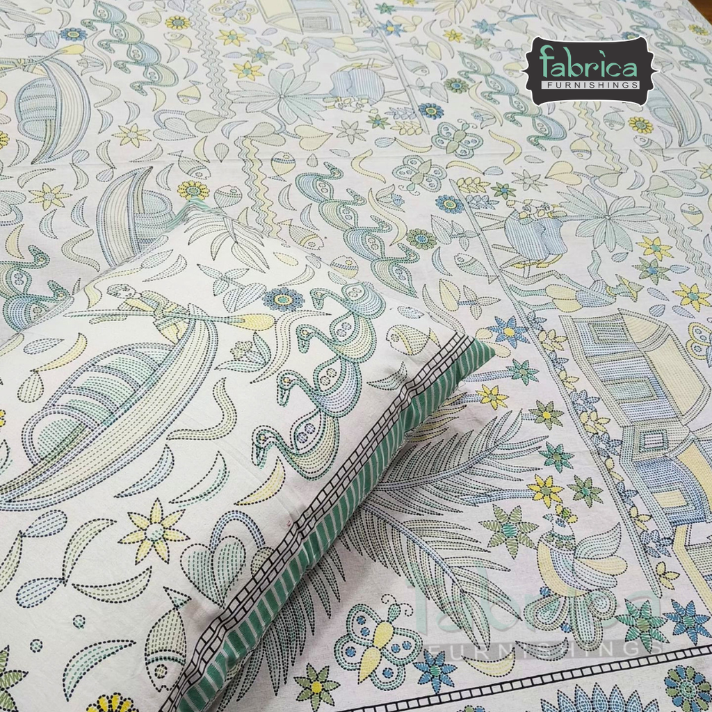 Royal Rajasthani Handblock Print pure Cotton Double Bed Sheets