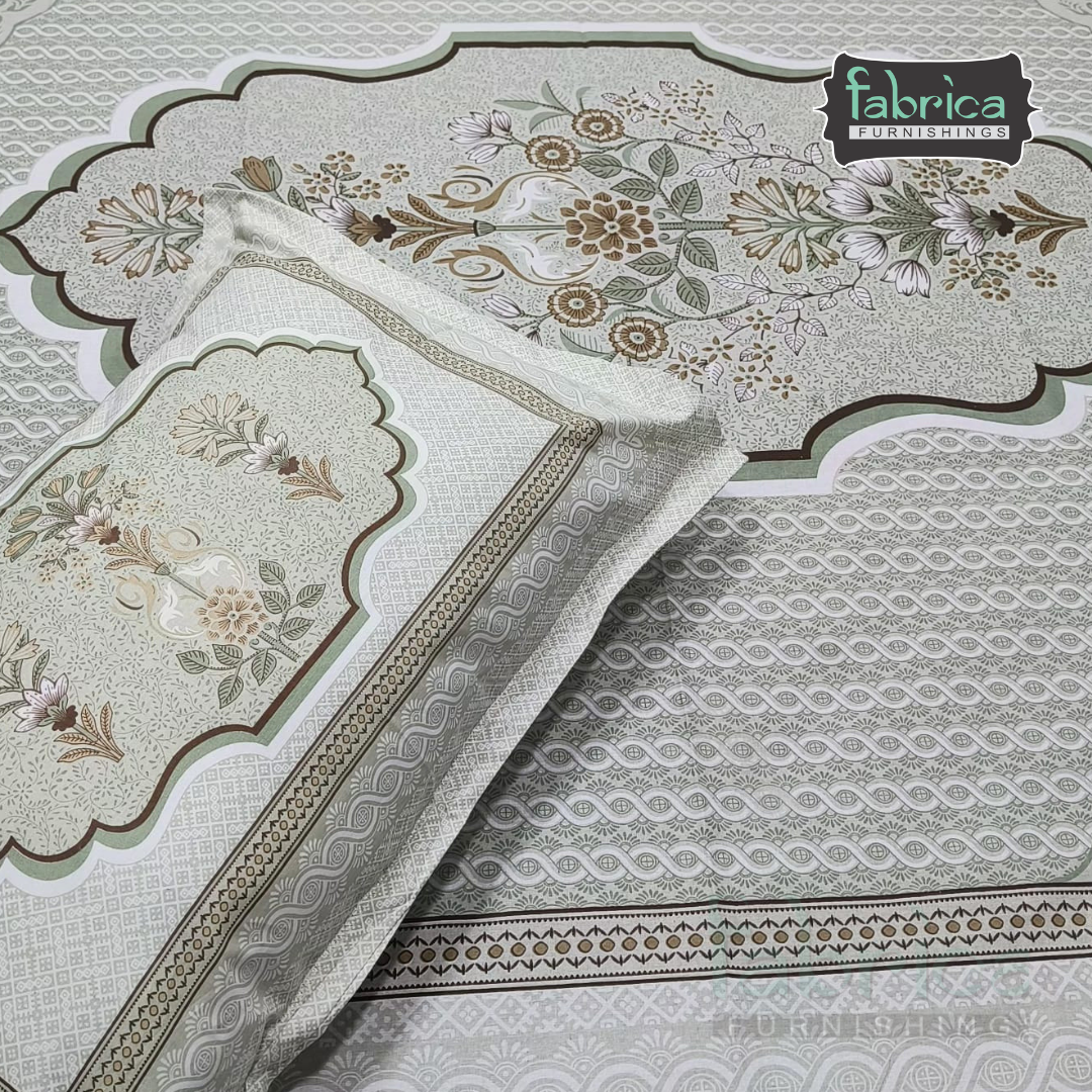 Satrangi Handblock Super King Size Pure Cotton Printed Bedsheet Set