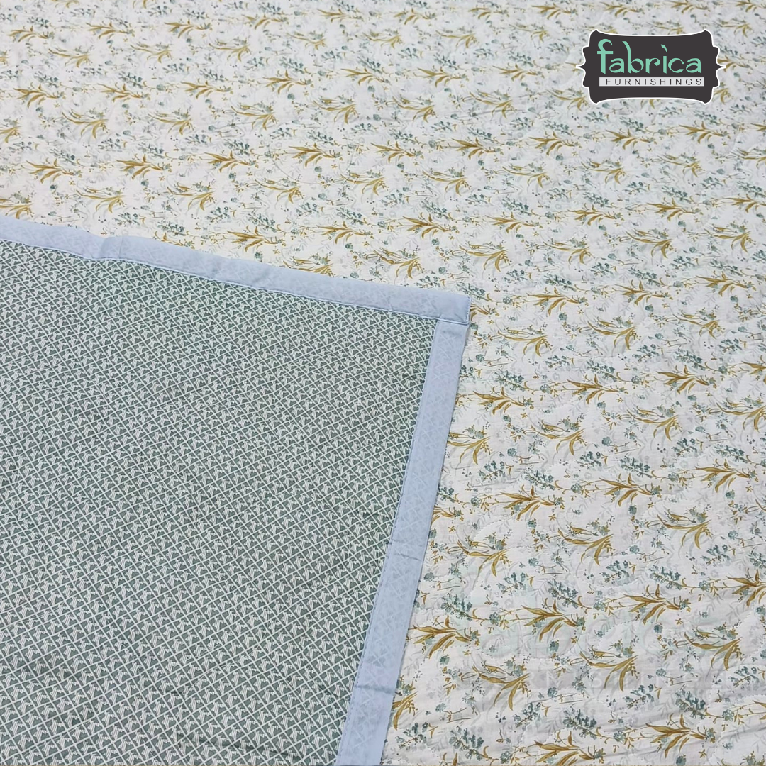 MoonMist Printed Double Bed Quilted Reversible Comforter