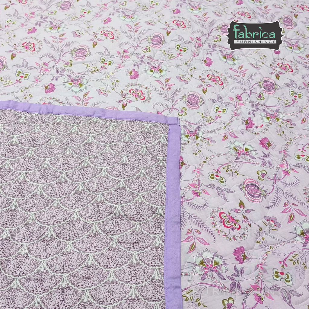 MoonMist Printed Double Bed Quilted Reversible Comforter