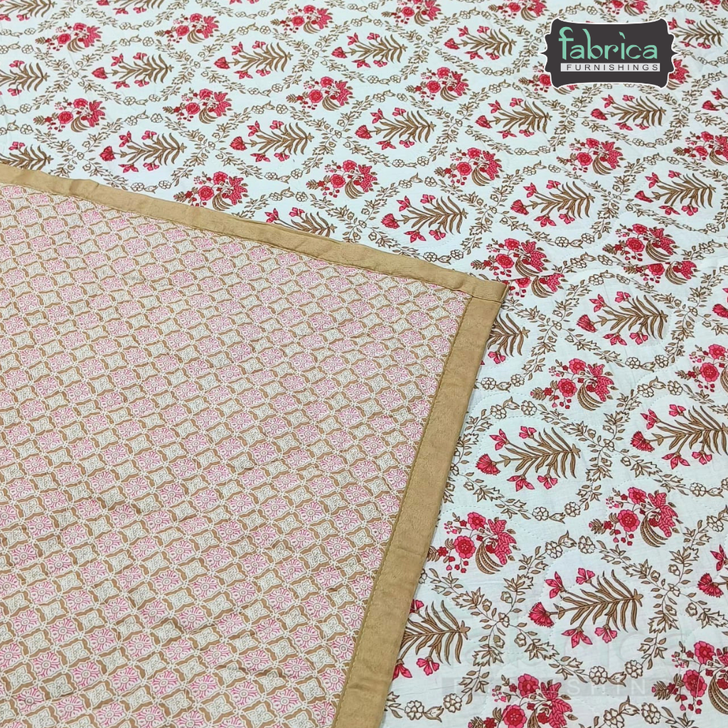 MoonMist Printed Double Bed Quilted Reversible Comforter