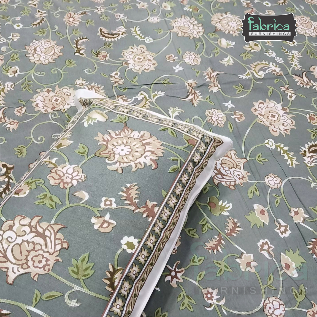 Shahi Printed Premium Pure Cotton Super Kingsize Bed Sheets(110*110) inches