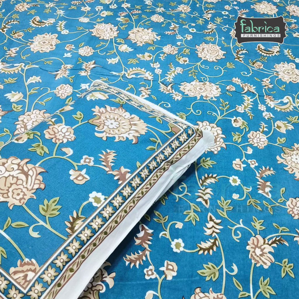 Shahi Printed Premium Pure Cotton Super Kingsize Bed Sheets(110*110) inches