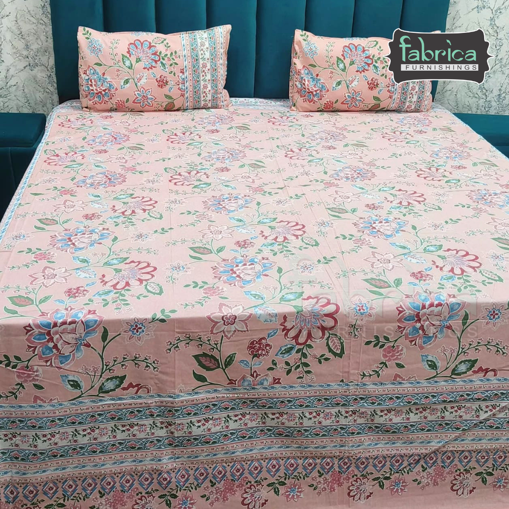 Shahi Printed Premium Pure Cotton Super Kingsize Bed Sheets(110*110) inches