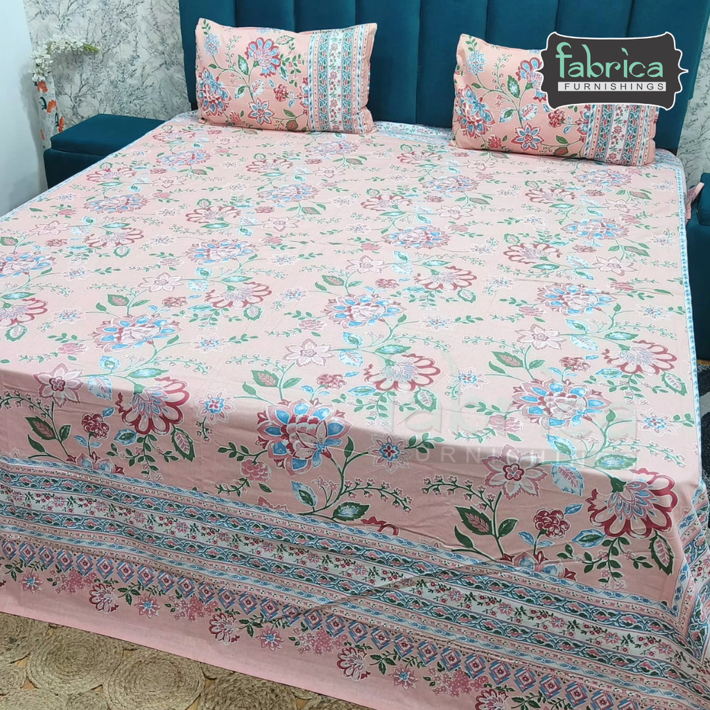 Shahi Printed Premium Pure Cotton Super Kingsize Bed Sheets(110*110) inches