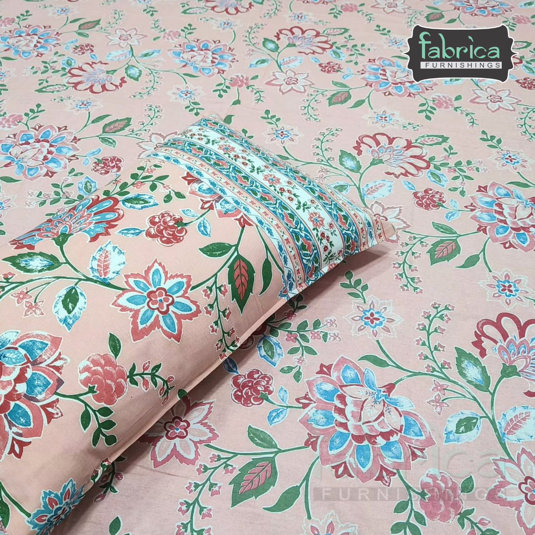 Shahi Printed Premium Pure Cotton Super Kingsize Bed Sheets(110*110) inches