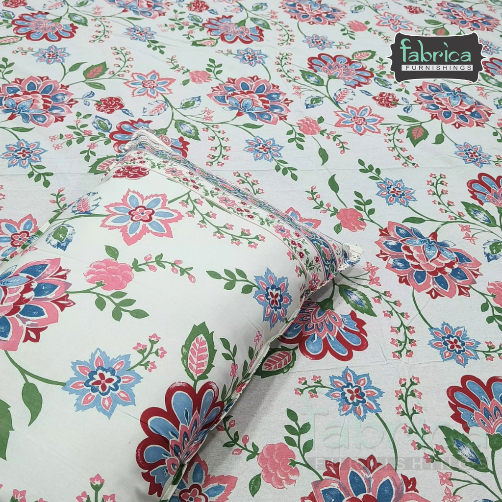 Shahi Printed Premium Pure Cotton Super Kingsize Bed Sheets(110*110) inches