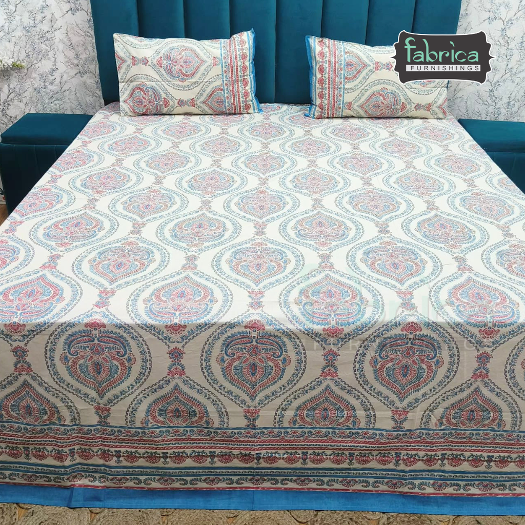 Shahi Printed Premium Pure Cotton Super Kingsize Bed Sheets(110*110) inches