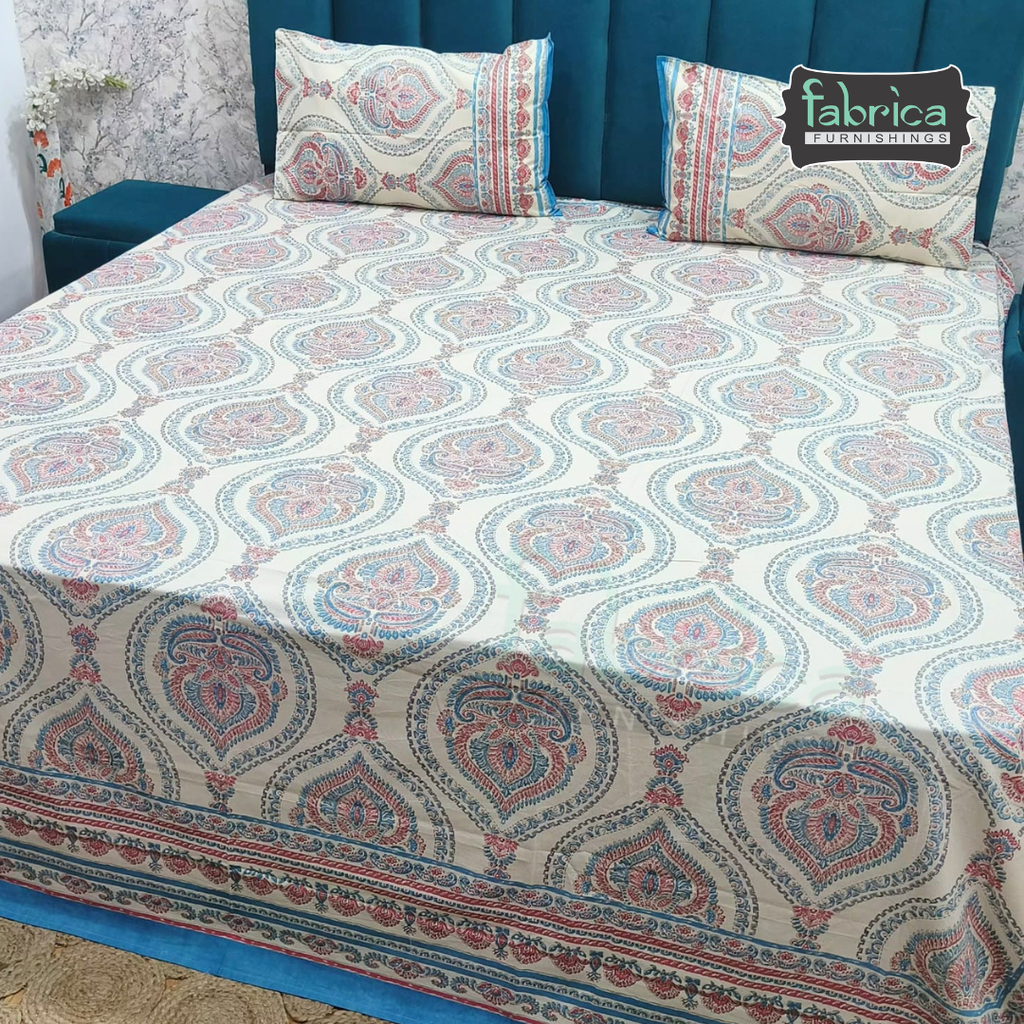Shahi Printed Premium Pure Cotton Super Kingsize Bed Sheets(110*110) inches