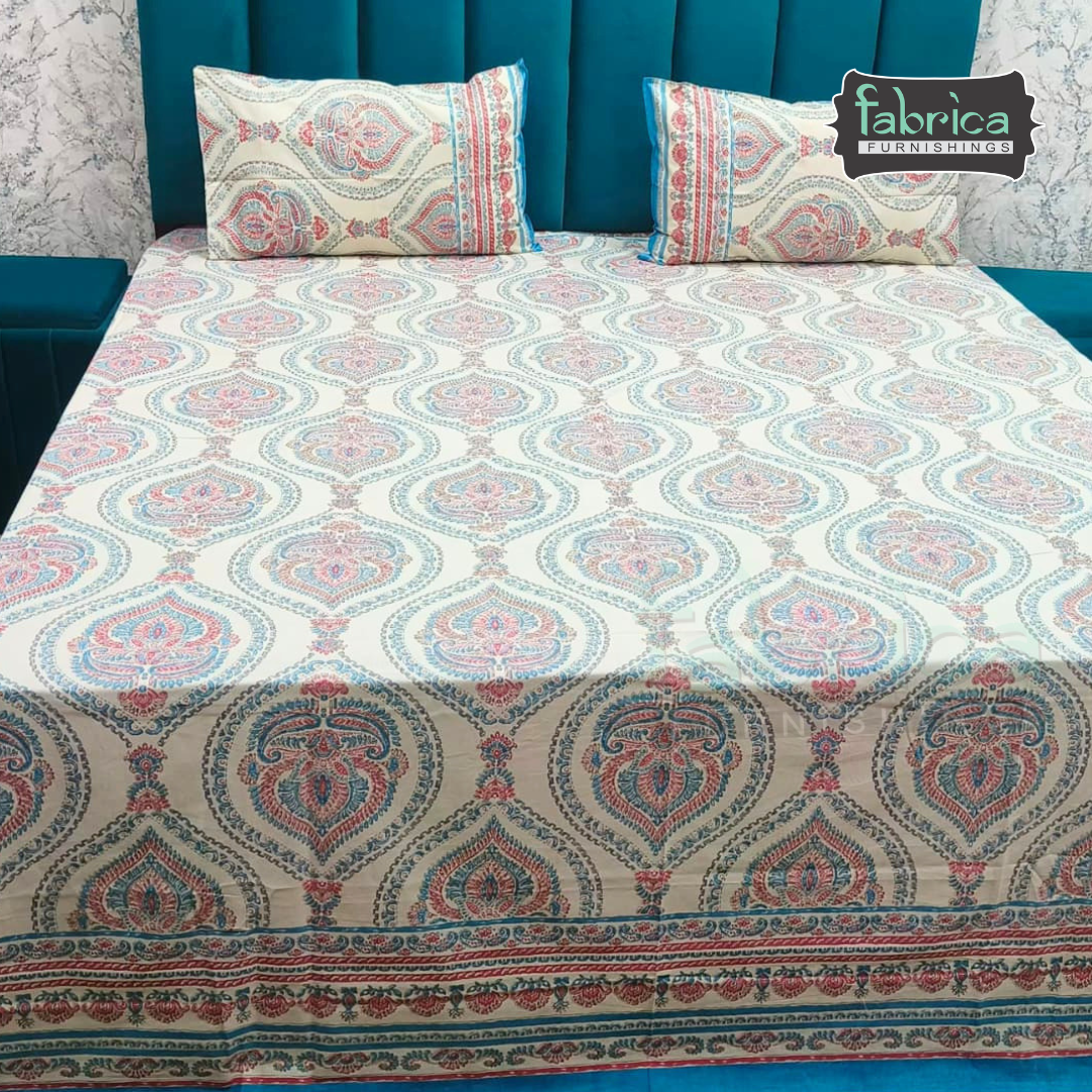 Shahi Printed Premium Pure Cotton Super Kingsize Bed Sheets(110*110) inches