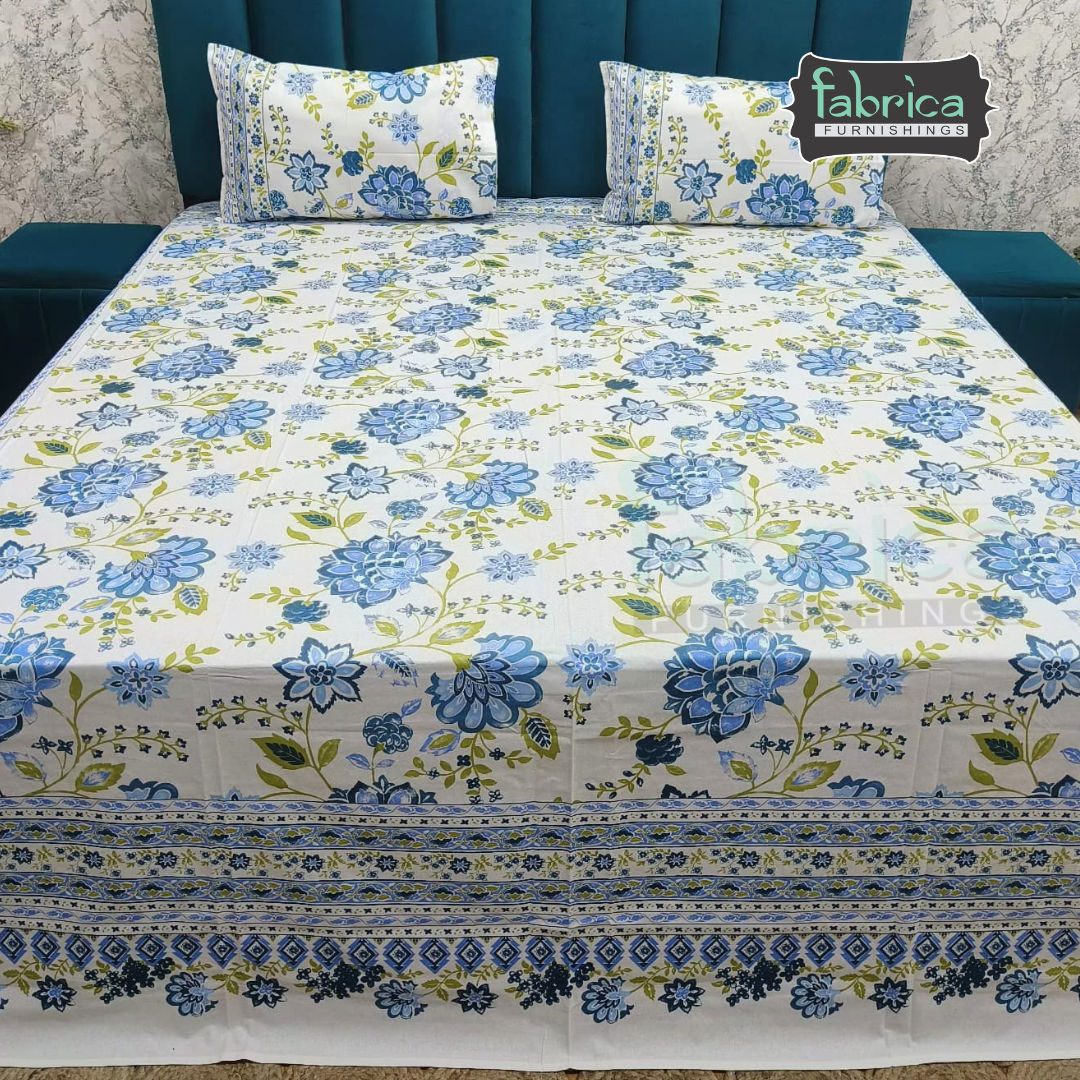 Shahi Printed Premium Pure Cotton Super Kingsize Bed Sheets(110*110) inches