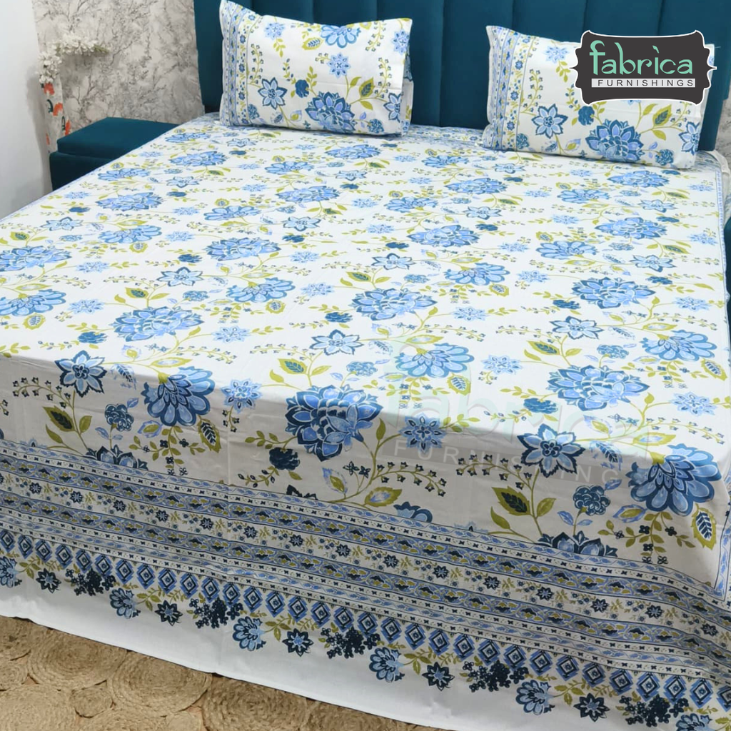 Shahi Printed Premium Pure Cotton Super Kingsize Bed Sheets(110*110) inches