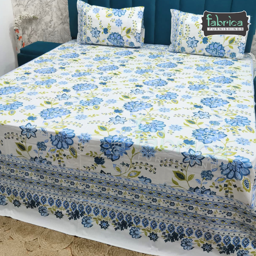 Shahi Printed Premium Pure Cotton Super Kingsize Bed Sheets(110*110) inches