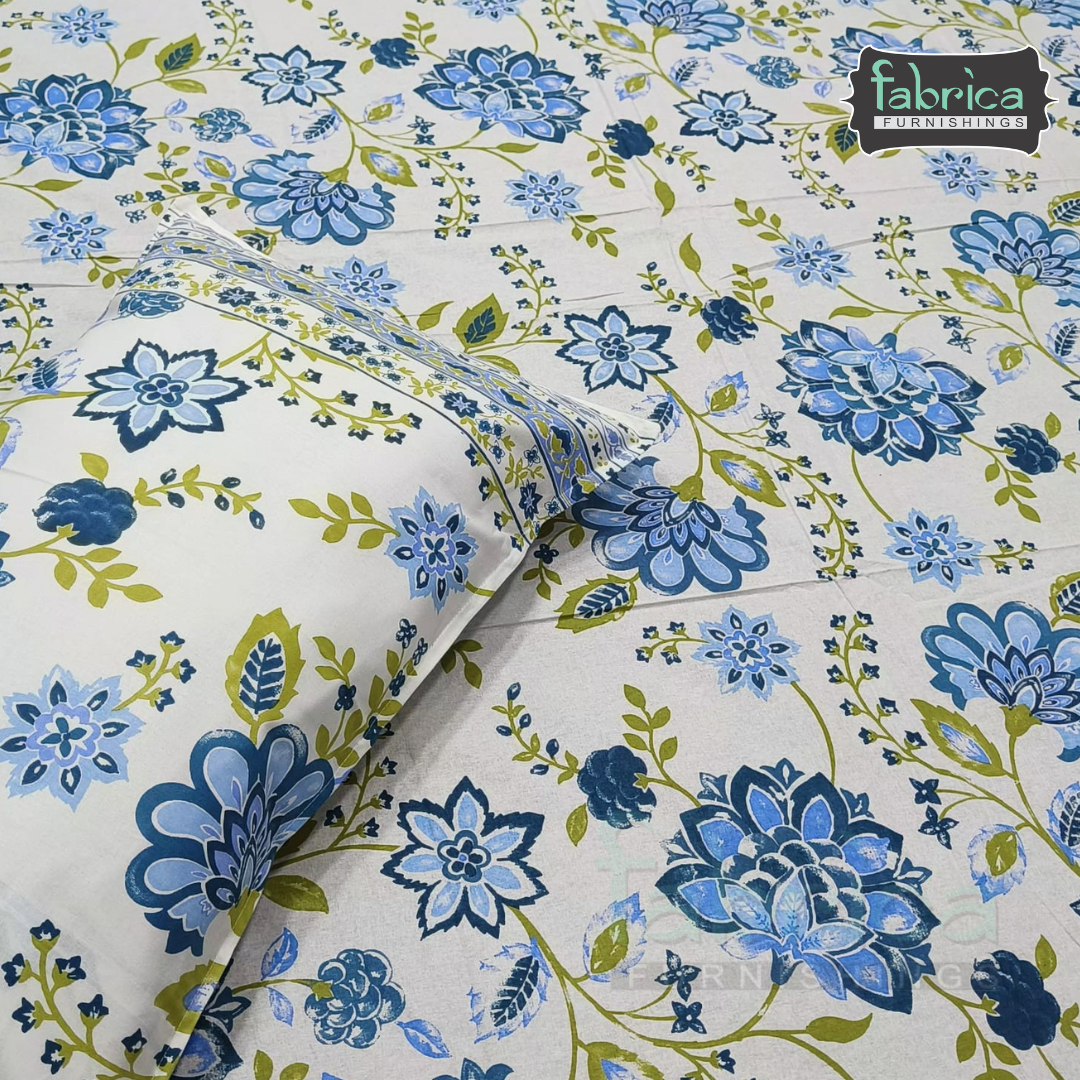 Shahi Printed Premium Pure Cotton Super Kingsize Bed Sheets(110*110) inches