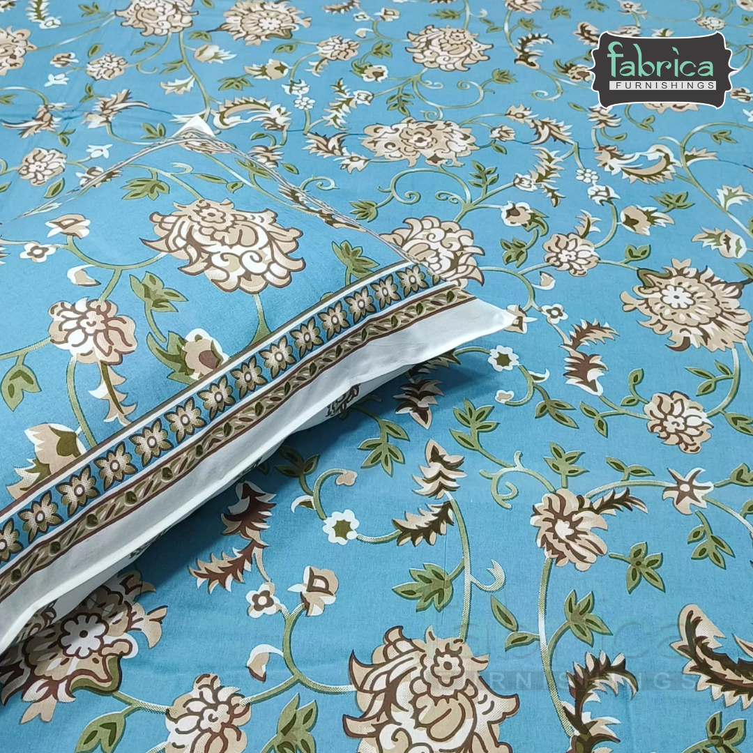 Shahi Printed Premium Pure Cotton Super Kingsize Bed Sheets(110*110) inches