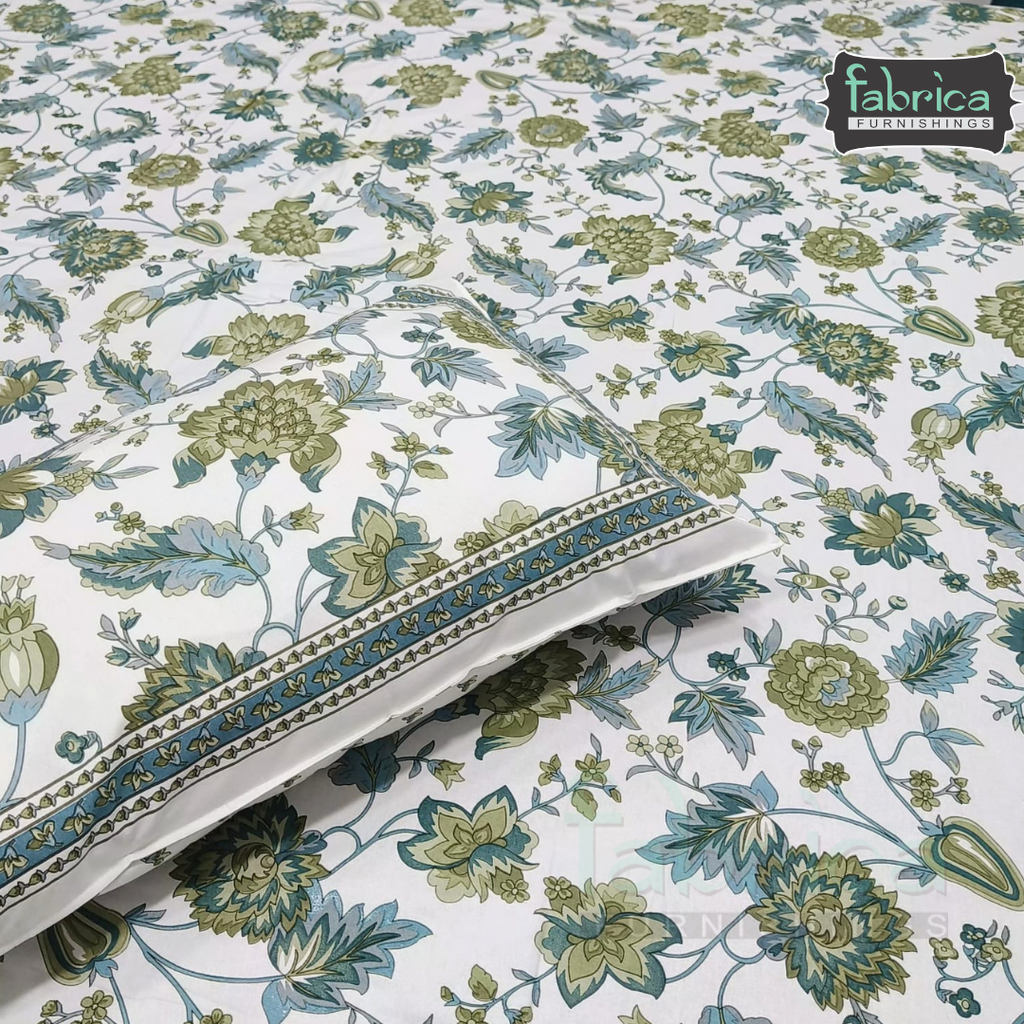 Shahi Printed Premium Pure Cotton Super Kingsize Bed Sheets(110*110) inches