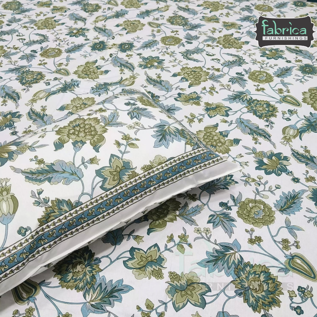 Shahi Printed Premium Pure Cotton Super Kingsize Bed Sheets(110*110) inches
