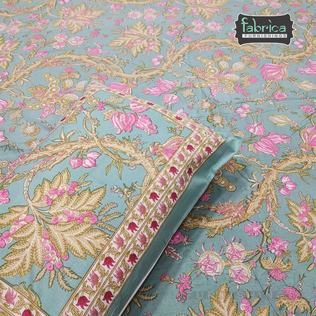 Shahi Printed Premium Pure Cotton Super Kingsize Bed Sheets(110*110) inches