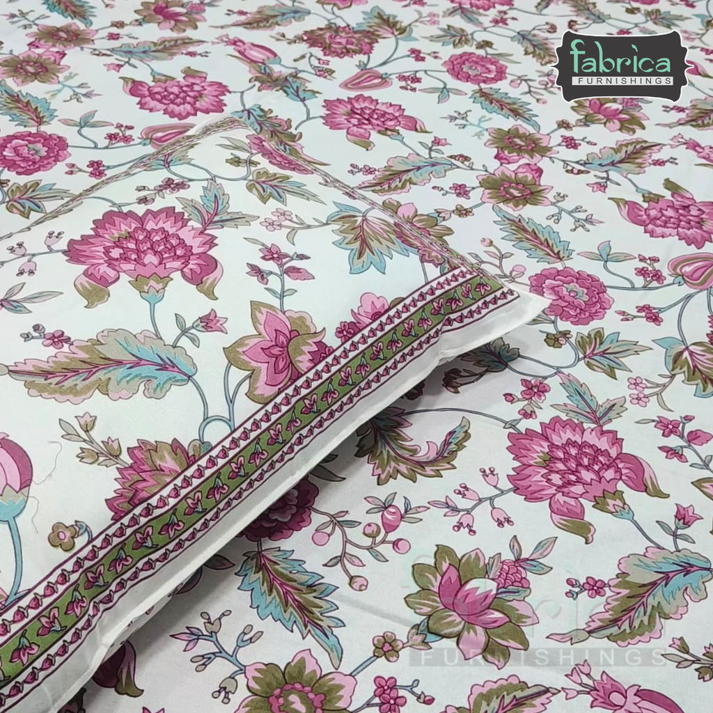 Shahi Printed Premium Pure Cotton Super Kingsize Bed Sheets(110*110) inches