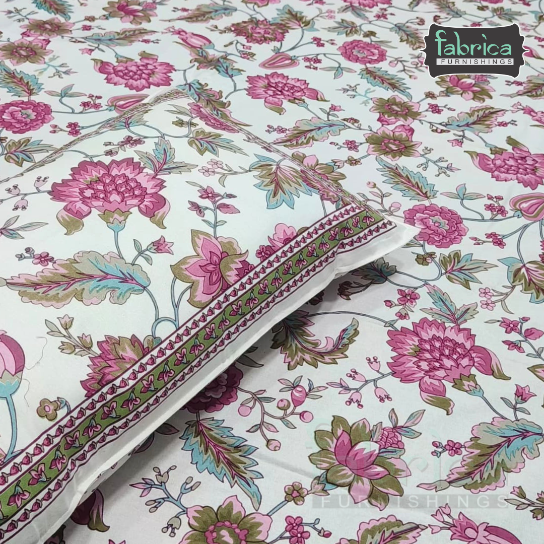 Shahi Printed Premium Pure Cotton Super Kingsize Bed Sheets(110*110) inches