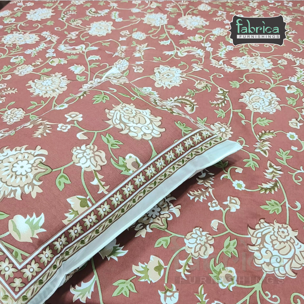 Shahi Printed Premium Pure Cotton Super Kingsize Bed Sheets(110*110) inches