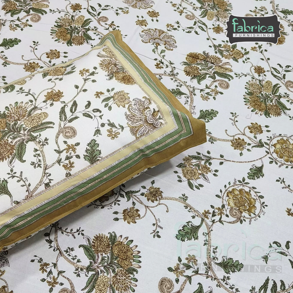 Shahi Printed Premium Pure Cotton Super Kingsize Bed Sheets(110*110) inches