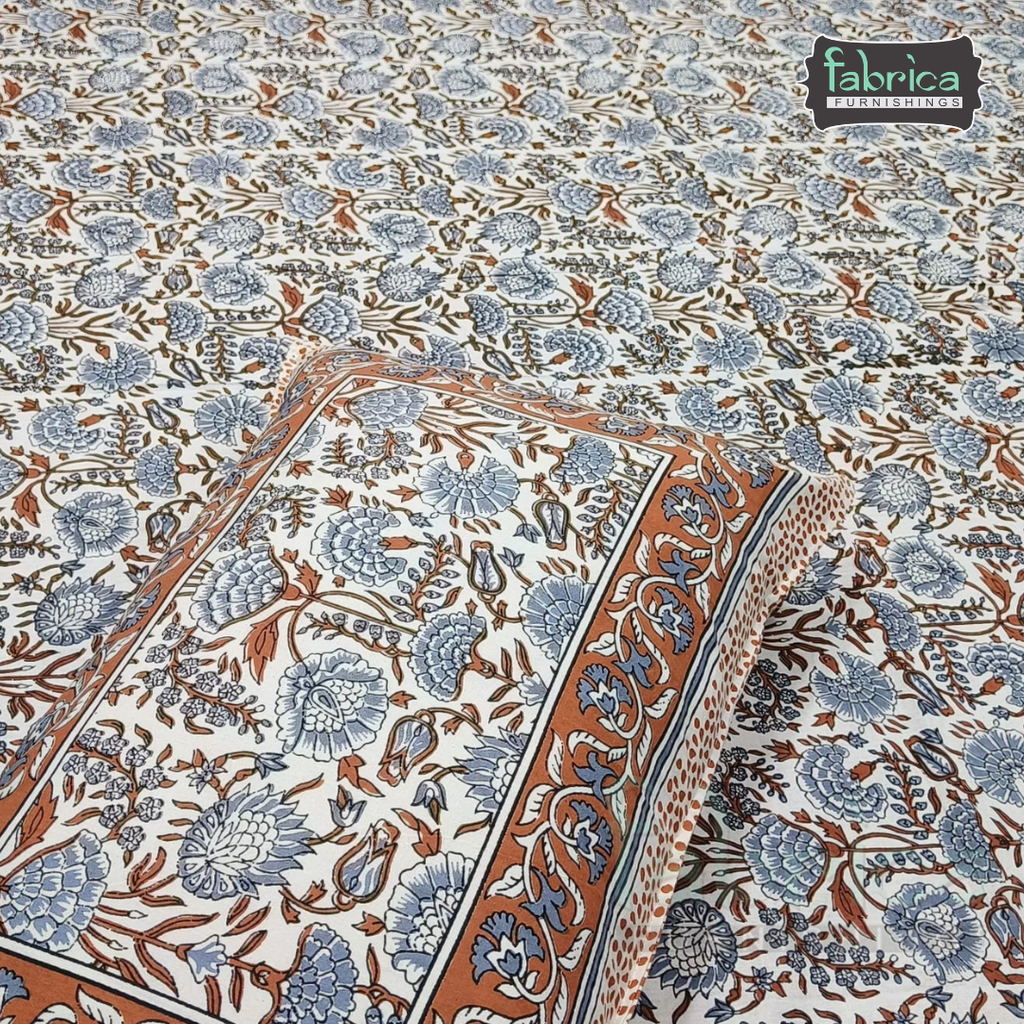 Royal Rajasthani Handblock Print pure Cotton Double Bed Sheets