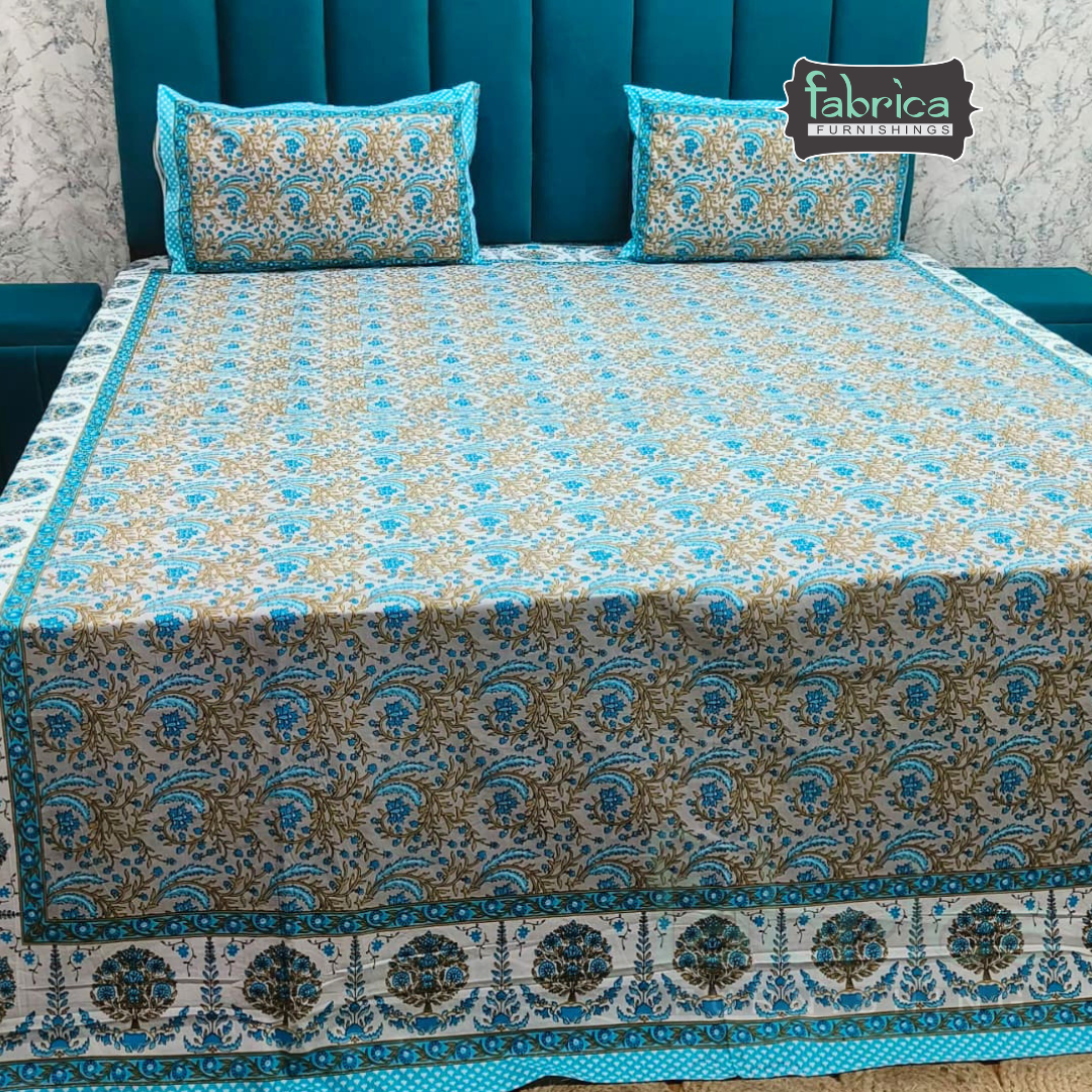 Royal Rajasthani Handblock Print pure Cotton Double Bed Sheets
