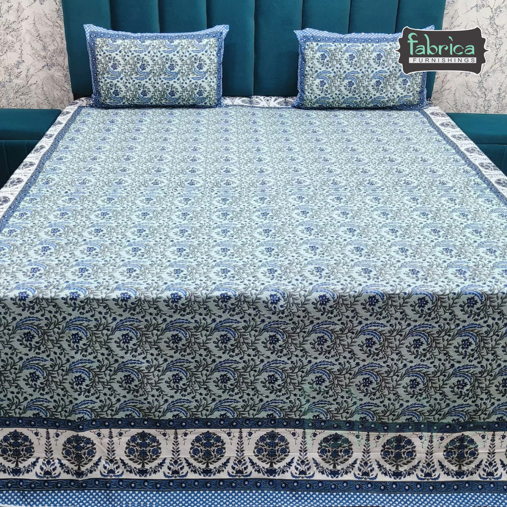 Royal Rajasthani Handblock Print pure Cotton Double Bed Sheets